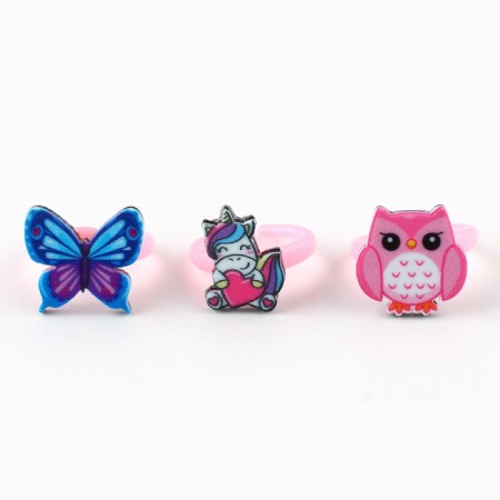 Ring 3 pcs with a tattoo "Cute Princess" 8 x 12 cm-4