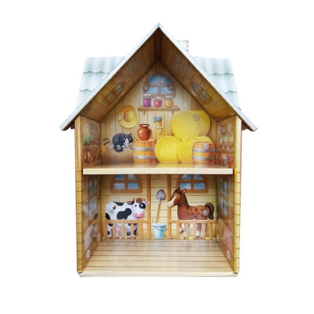 House Puppet Tenth Kingdom of Dream House "Farm", a two -story, fast assembly-3