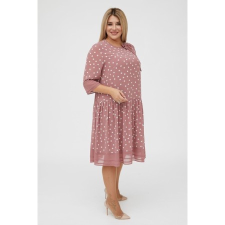 Women's dress, size 52, pink color-3