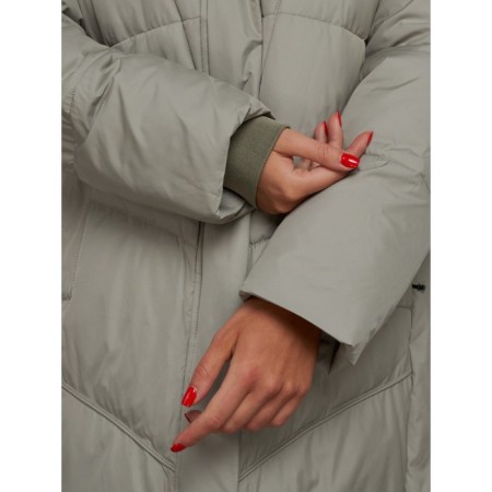 Coat insulated winter female, size 44, green color-16