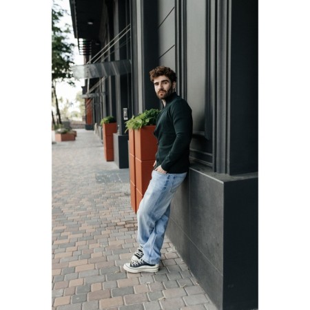 Jumper male ise, size 58, emerald color-1