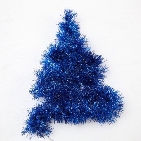 Girland "Mishura" 1 m Rosa, IP20, blue thread, 22 LED, 6 layers, d = 7 cm, white glow, CR2032X2-1