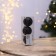 New Year's Christmas Balls “with NG, Kruch”, for the New Year, plastic, d = 6, 3 pcs., Black color