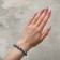 Bracelet-reinforcing "Children's" eyes are small, blue color in silver, d = 3.5 cm