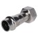 Adapter Rommer RSS-0026-000281, VPR-BR, D = 28 mm X 1 ", press, uniform nut, stainless steel. Steel