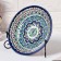The plate of the Rishtan ceramics "Patterns", blue, deep, 20 cm