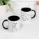 Sublimation Passing Mug, white color, volume 320 ml, black bottom