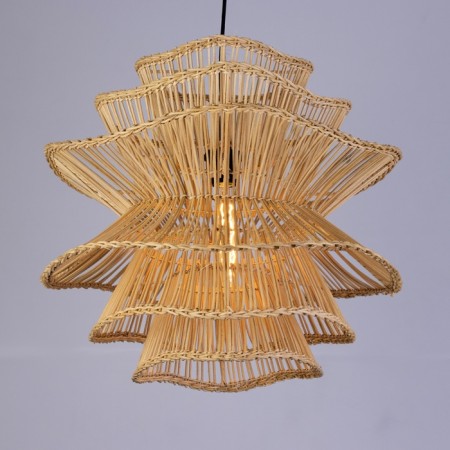 Ceiling light from rattan "Reflection" 1x120W, E27, 52x52x50 cm-2