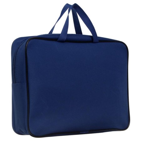 Folder with A4 handles, 360 x 270 x 80 mm, textile, inner pocket, blue 1sh48-1