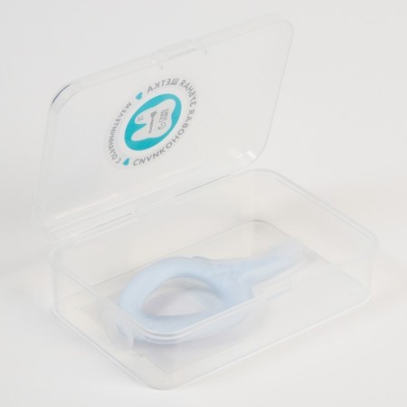 The teething is children, silicone on the suction cup, from 18 months, the color is blue.-3