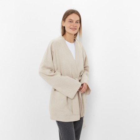 Women's jacket, beige color, size 48-2