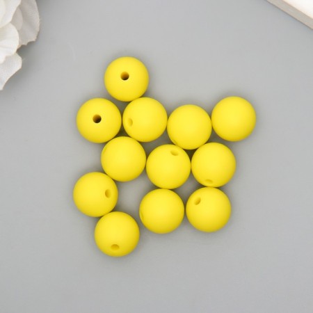 Busina silicone "Round" yellow marshmallow d = 1.2 cm-1