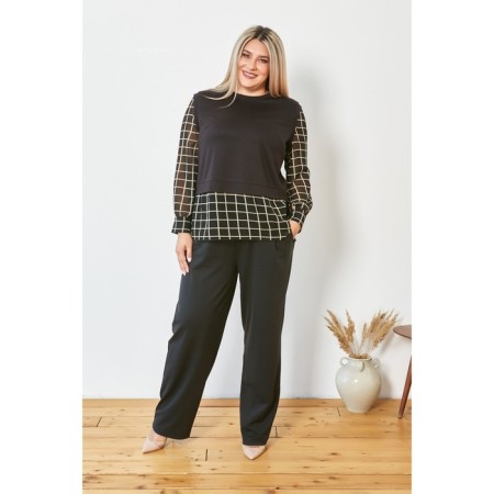 Female jumper, size 56, black color-1