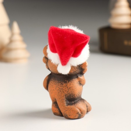 Souvenir Ceramics "Clay Dragon in the New Year's cap" 3.8x3.6x7.2 cm-2