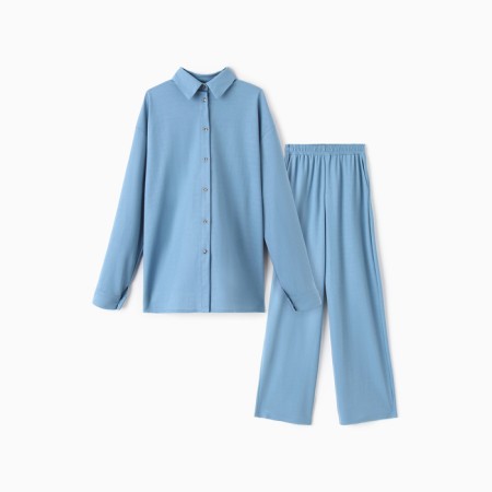 Female set (shirt, trousers) minku: Home Collection Blue Color, Rr. 50