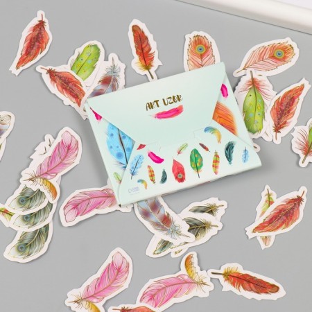 Stickers for creativity "Pees" embossing gold set 48 pcs 9x7x0.8 cm-6