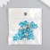 Buttons plastic for creativity 1 Process "Flower of rhinestones. Blue" set 20 pcs d = 1.2 cm