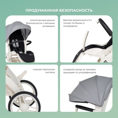 Walking stroller Farfello Stella Stl, Color Unique Grey-3