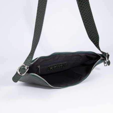 Women's bag over the shoulder Textura, small size, green color-2