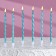 Candles in a cake twisted with a stand, 6 pcs, 11 cm, sky blue