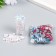 Decor "Semiobusins ​​and rhinestones. Pink-blue gradient" d = 6 mm 10g 200 pcs 5x2.5 mix
