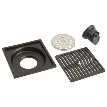 Zein gap, 100x100 mm, vertical, d = 32 mm, stainless steel, gray-6