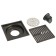 Zein gap, 100x100 mm, vertical, d = 32 mm, stainless steel, gray