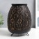 Summary Metal for 1 candle "Arab night" Black with gold 22x15.5x15.5 cm