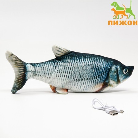 A toy for cats "Summer" with a moving tail and with a USB shipping, 28 cm