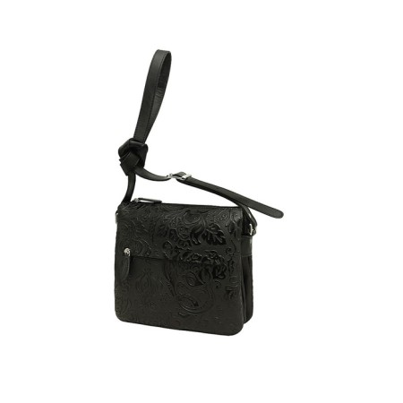 Bag Cross-Bodi with a zipper, black color-1