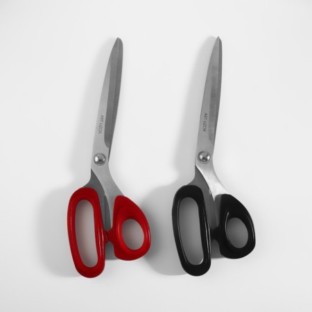 Clothing scissors, mowed blade, 10 ", 26 cm, color mix-4