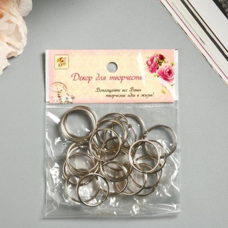 Baste for the armor ring metal silver 2.5x2.5 cm-3