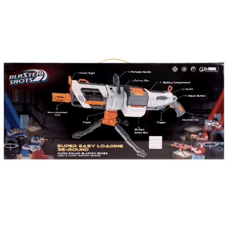 Blaster "Speed ​​-shot", shoots with soft bullets, works on batteries-15