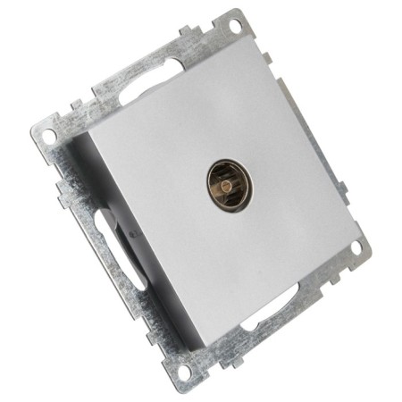 Television socket 1-seater, 75 Ohms, Stekker series Katrin, GLS00-7108-03, silver-1