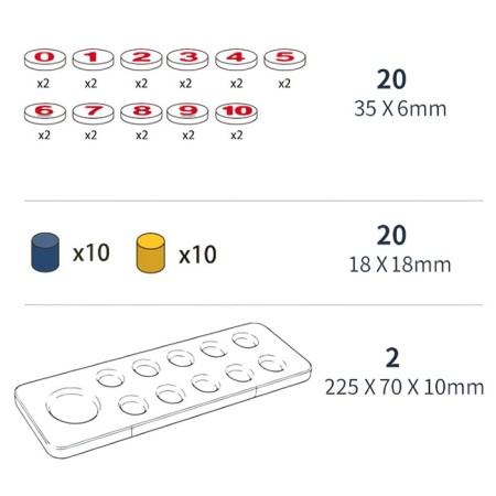 Game wooden set "Learning to count" 22.5 × 7 × 2.8 cm-6