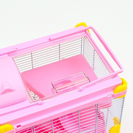 The cage for rodents "Pigzon", 31 x 24 x 46 cm, pink-3