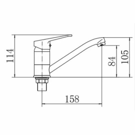 Fashun A4515-2 kitchen mixer, single-leaf, 35 mm cartridge, brass, chrome-1