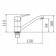 Fashun A4515-2 kitchen mixer, single-leaf, 35 mm cartridge, brass, chrome
