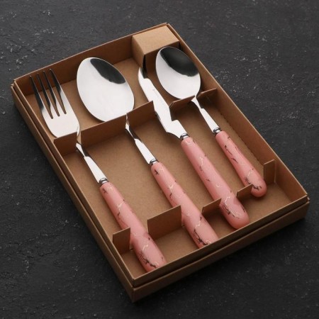 A set of four cutlery “Let every day be bright”, 20 x 14 cm-5
