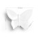 Wall -wall decor "butterflies" 7.5 x 10.5 cm, white, (set 5 pcs)