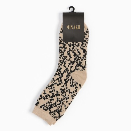 Women's socks minku "python" Beige/black color, rr 36-37 (23 cm)-3