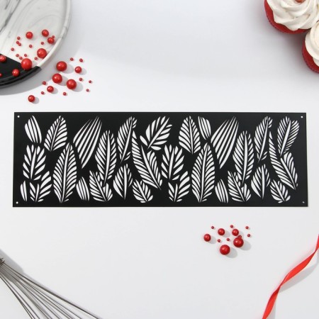 Stencil for baking "Leaves", 32 x 10 cm-1