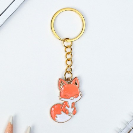 A keychain for children's, metal "Fox", 2.2 x 4 cm-1