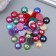 Decor for creativity Plastic "Half -Pesterpoline Tsvetn. Purvalum" set40 pcs 1.4x1.4x0.4 cm mix