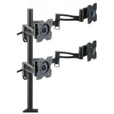 Кронштейн Kromax OFFICE-4, для 4-х мониторов, наклонно-поворотный, 15"-32",до 4х8 кг,черный