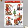 Static sticker for windows and mirrors Room Decor "Grandfather Frost and Gnomic" 29x41 cm