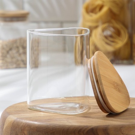 Glass Bank for bulk products "IVF. Triangle ", 650 ml, 10 × 13 cm-1