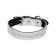 The collar is two-layer leather with rhinestones, width 2 cm, Osh 23-33 cm, silver