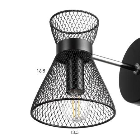 Sconces 662413/1 40W E14 black 18x12x18 cm-7