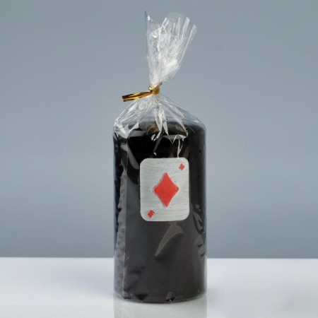 Candle - Poker cylinder, 6 × 11.5 cm, black-1